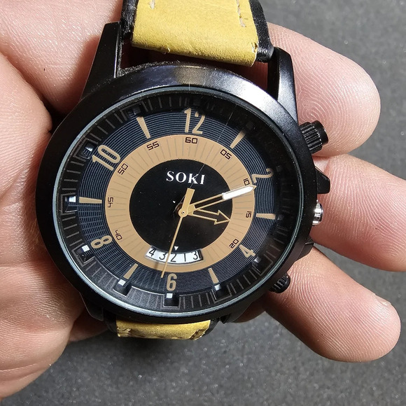 Soki mens fashiin quartz watch date just dial working S-014 - Picture 2 of 10